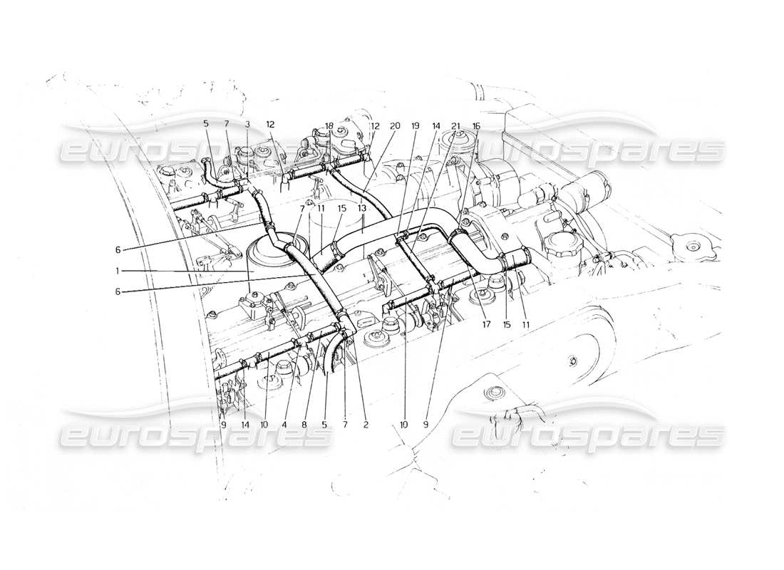 a part diagram from the Ferrari 400 GT (Mechanical) parts catalogue