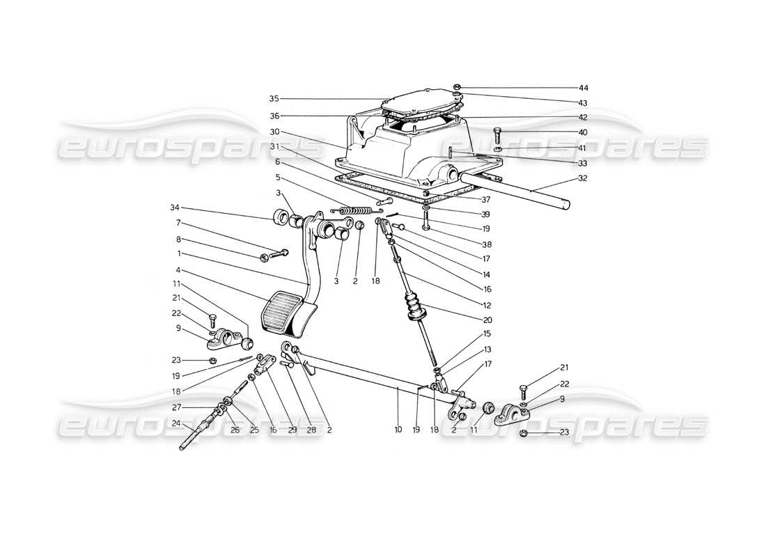 a part diagram from the ferrari 365 gt4 berlinetta boxer parts catalogue