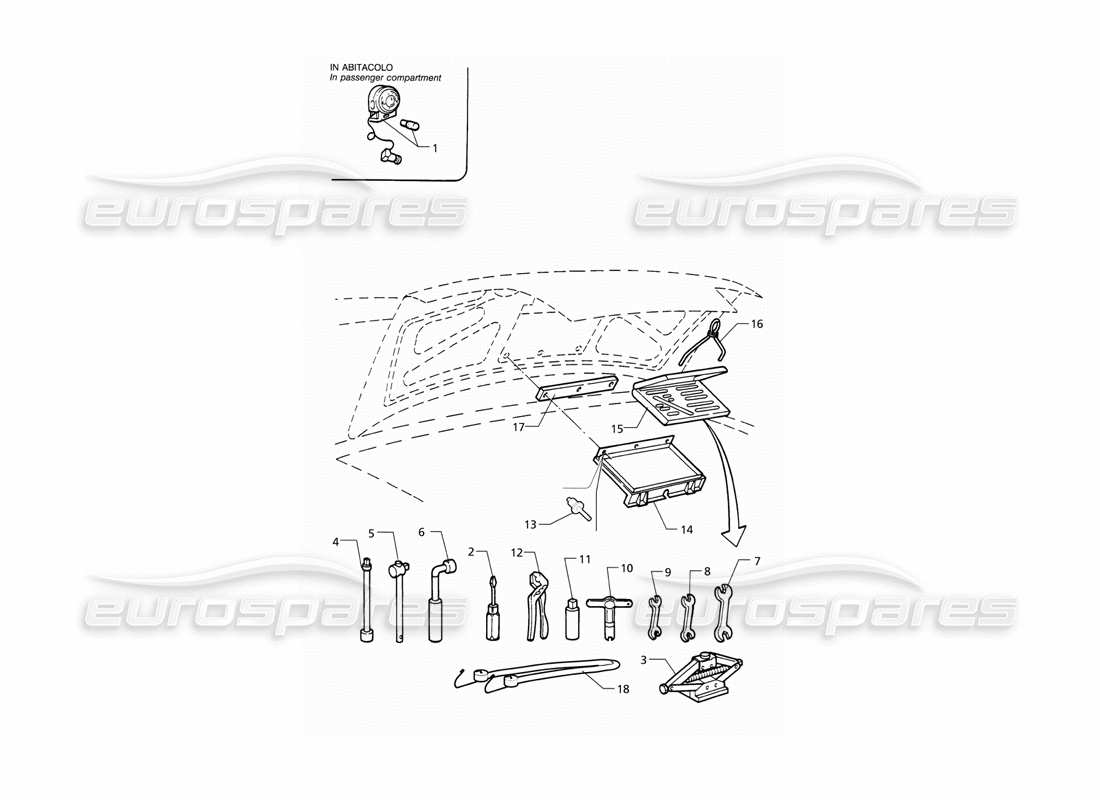 a part diagram from the maserati quattroporte (1996-2001) parts catalogue