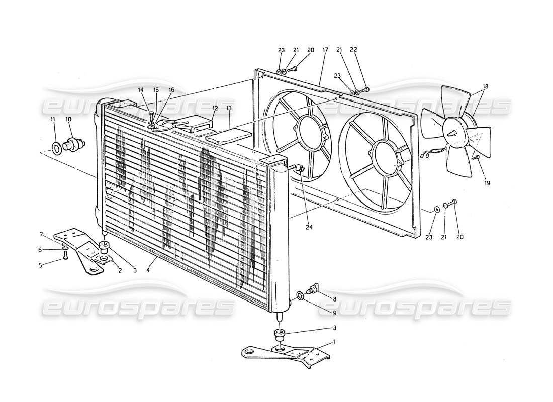 a part diagram from the maserati biturbo 2.5 (1984) parts catalogue