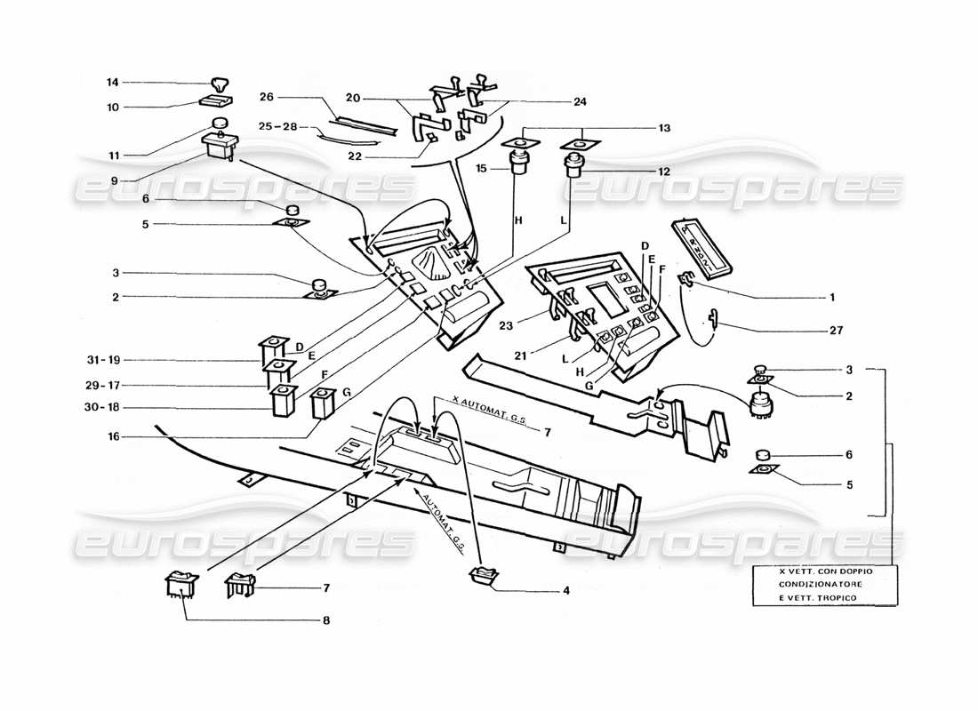 a part diagram from the ferrari 400 gt / 400i (coachwork) parts catalogue