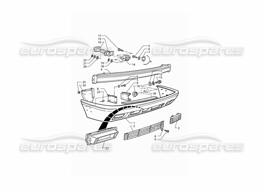 a part diagram from the maserati quattroporte (1996-2001) parts catalogue