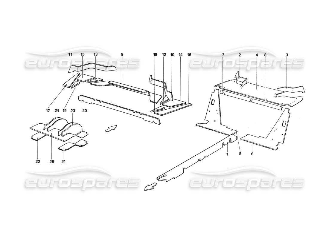 a part diagram from the ferrari 288 parts catalogue
