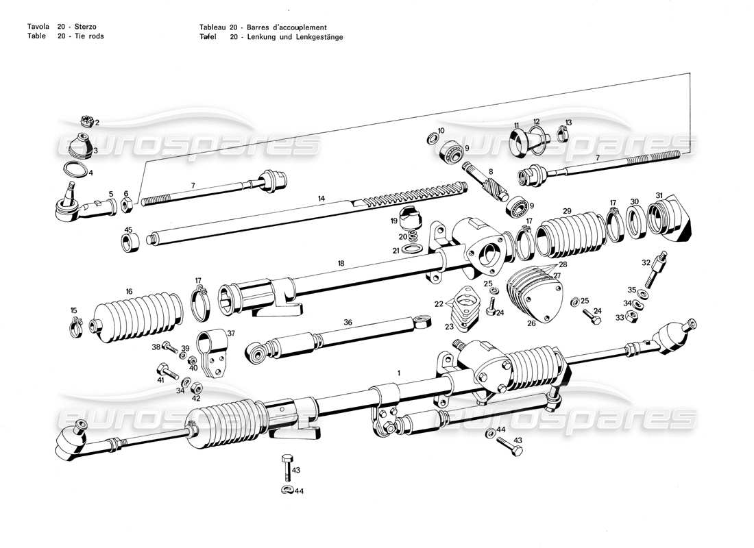 a part diagram from the maserati merak parts catalogue