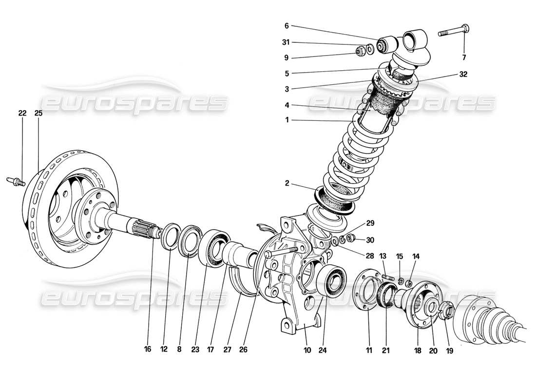 a part diagram from the ferrari 328 parts catalogue
