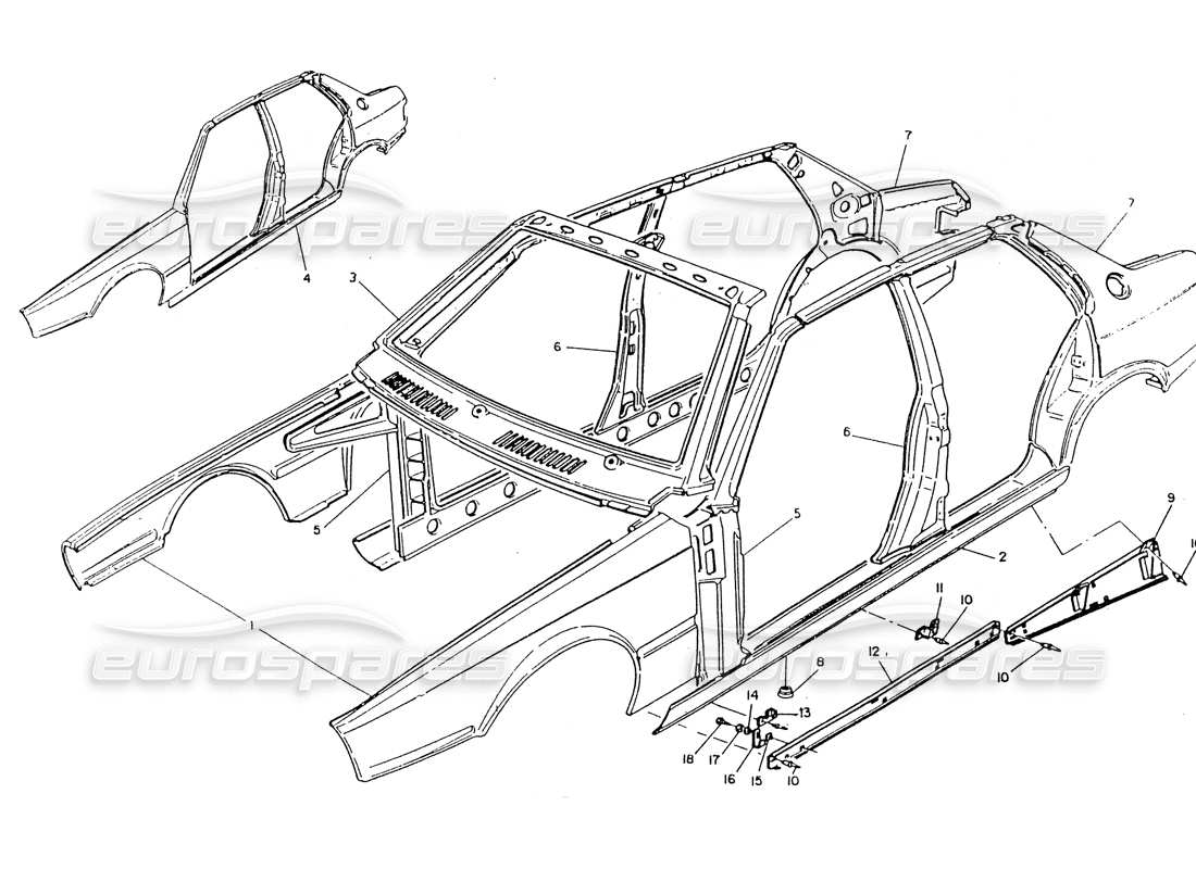 a part diagram from the maserati 418 / 4.24v / 430 parts catalogue