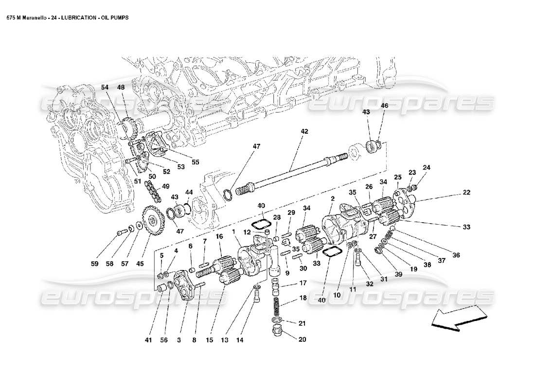 a part diagram from the ferrari 575 parts catalogue