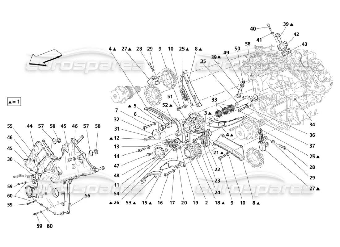 a part diagram from the maserati quattroporte m139 (2005-2013) parts catalogue