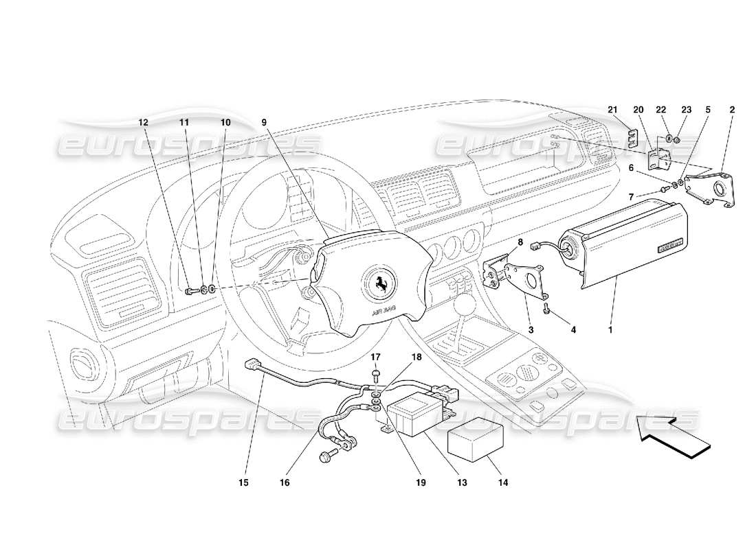 part diagram containing part number 158122