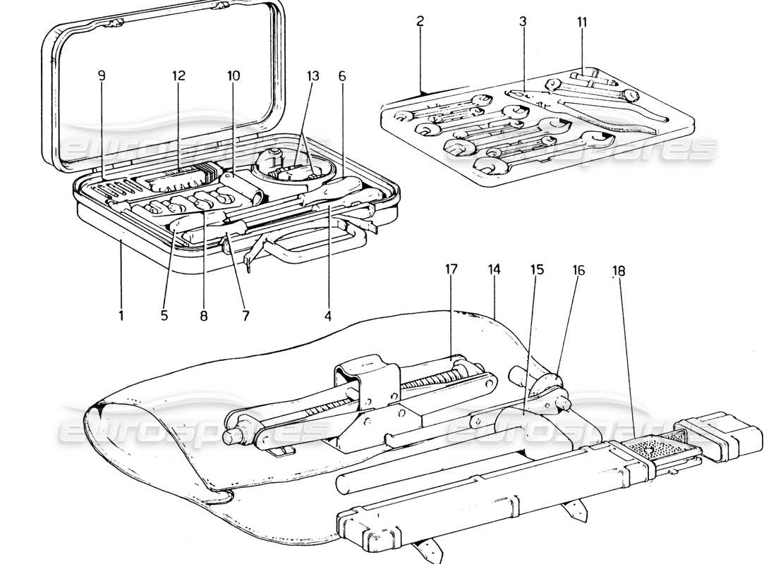 a part diagram from the ferrari 365 gt4 2+2 (1973) parts catalogue