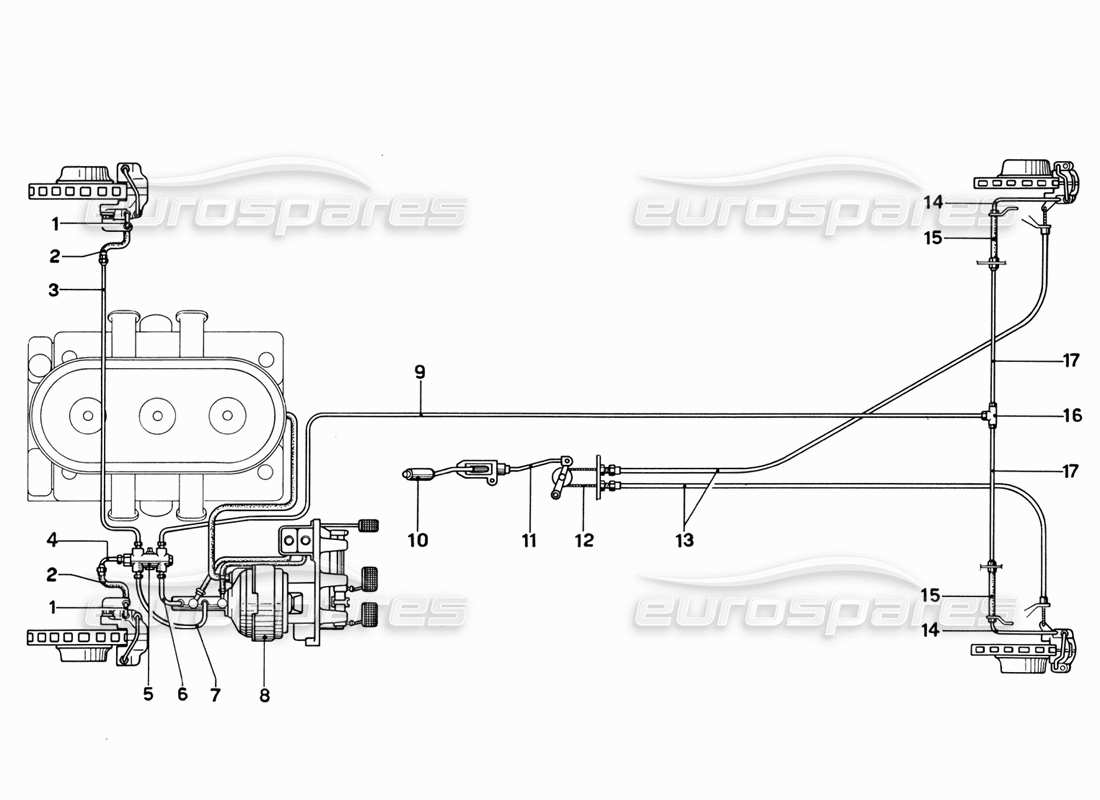 a part diagram from the ferrari 365 gt 2+2 (mechanical) parts catalogue