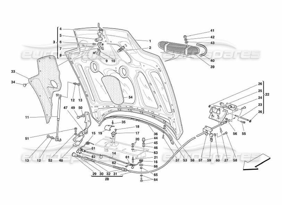 part diagram containing part number 64836000