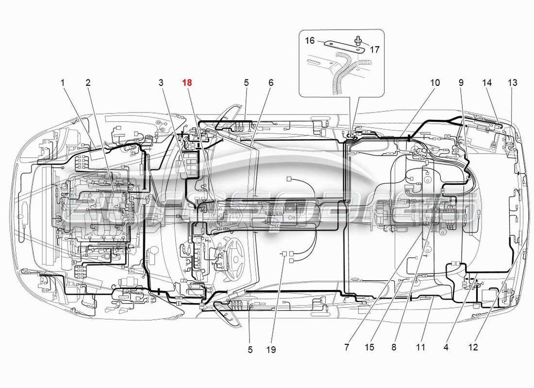 a part diagram from the maserati 4200 gransport (2005) parts catalogue