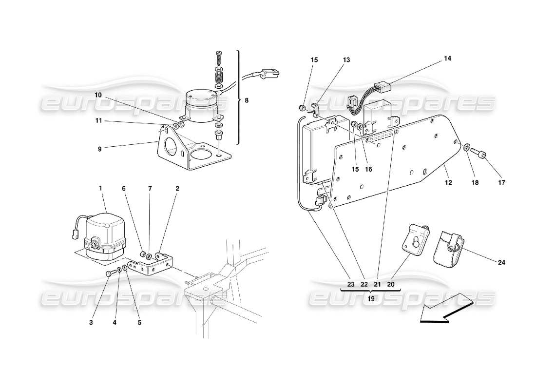 part diagram containing part number 64730200