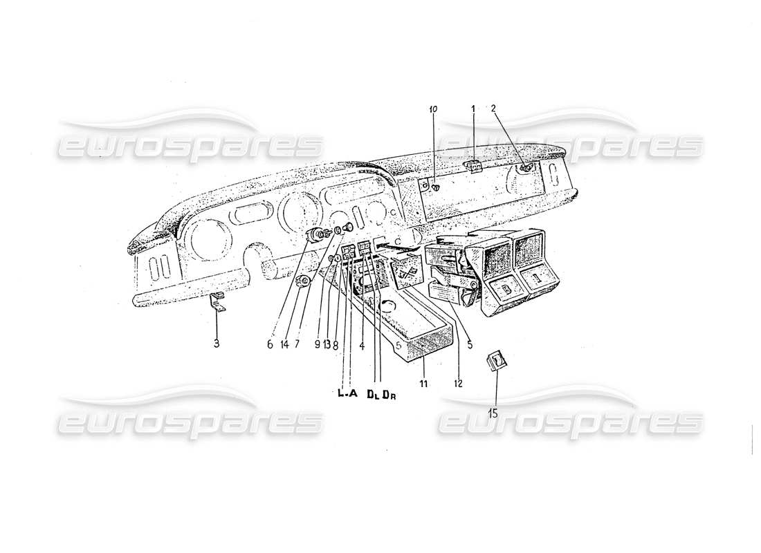 a part diagram from the ferrari 330 gt 2+2 (coachwork) parts catalogue