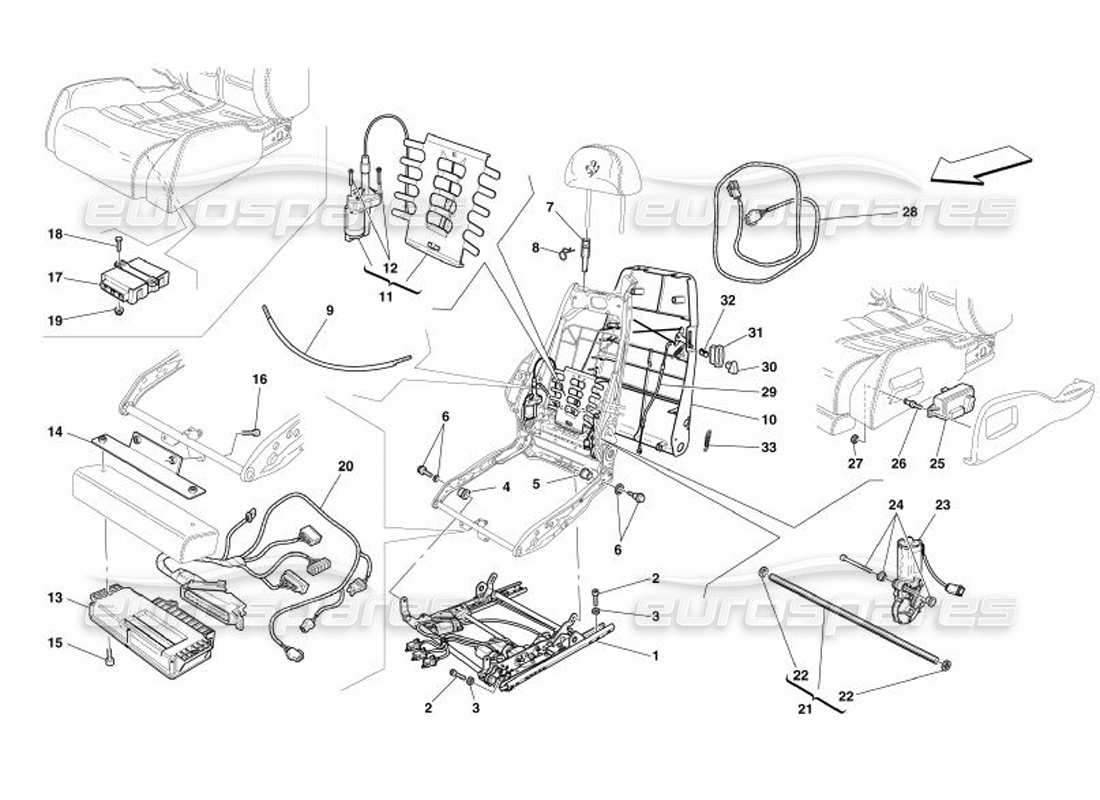 a part diagram from the ferrari 575 parts catalogue