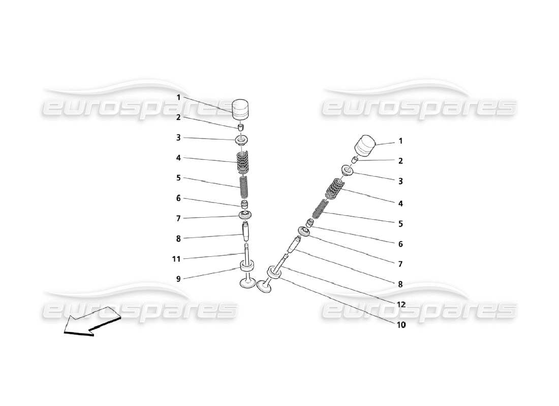 a part diagram from the maserati qtp. (2006) 4.2 parts catalogue