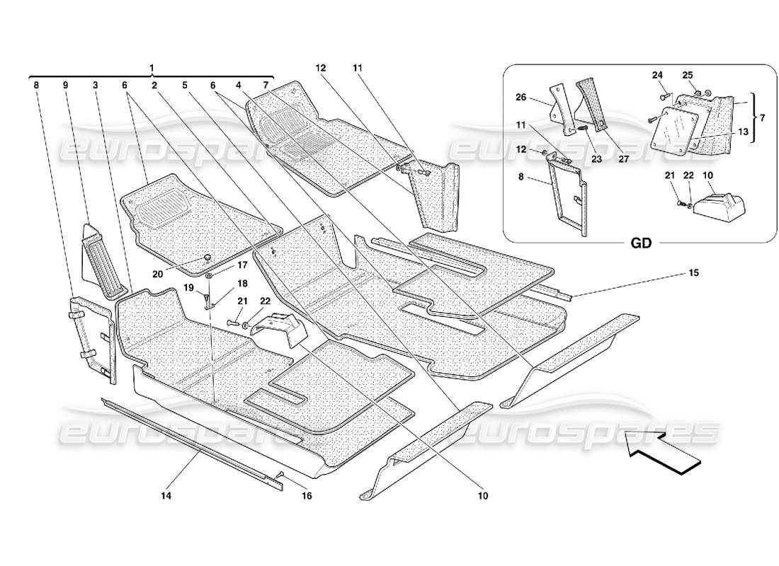 a part diagram from the ferrari 456 parts catalogue