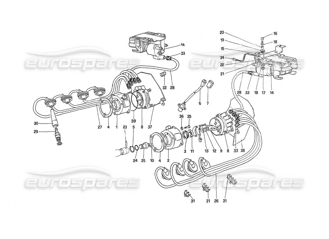 VIEW PARTS DIAGRAMS FROM THE FERRARI 288 GTO PARTS CATALOGUE a part diagram from the ferrari 288 gto parts catalogue
