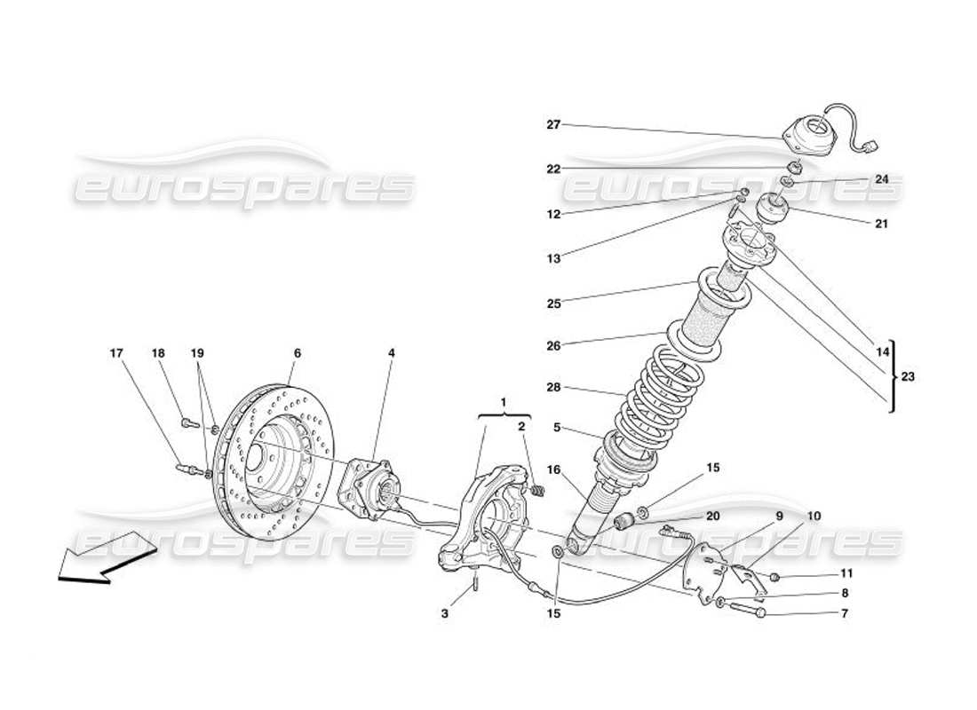 VIEW PARTS DIAGRAMS FROM THE FERRARI 575 SUPERAMERICA PARTS CATALOGUE a part diagram from the ferrari 575 superamerica parts catalogue