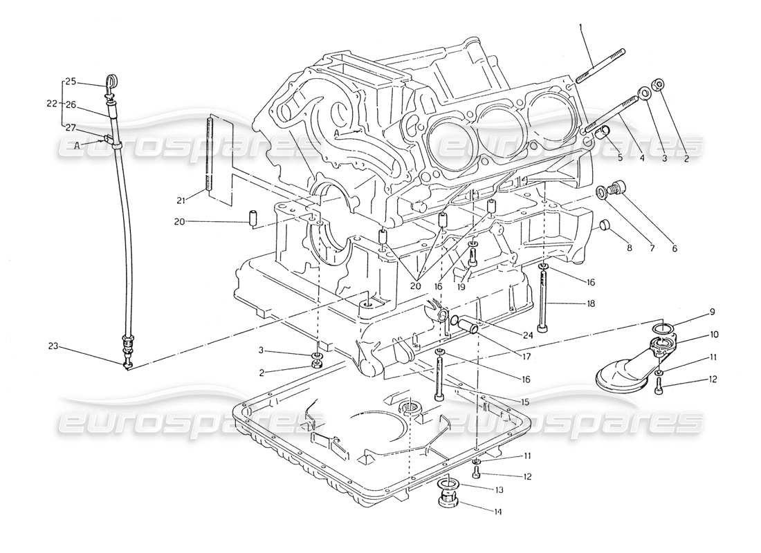 a part diagram from the maserati biturbo (1983-1995) parts catalogue