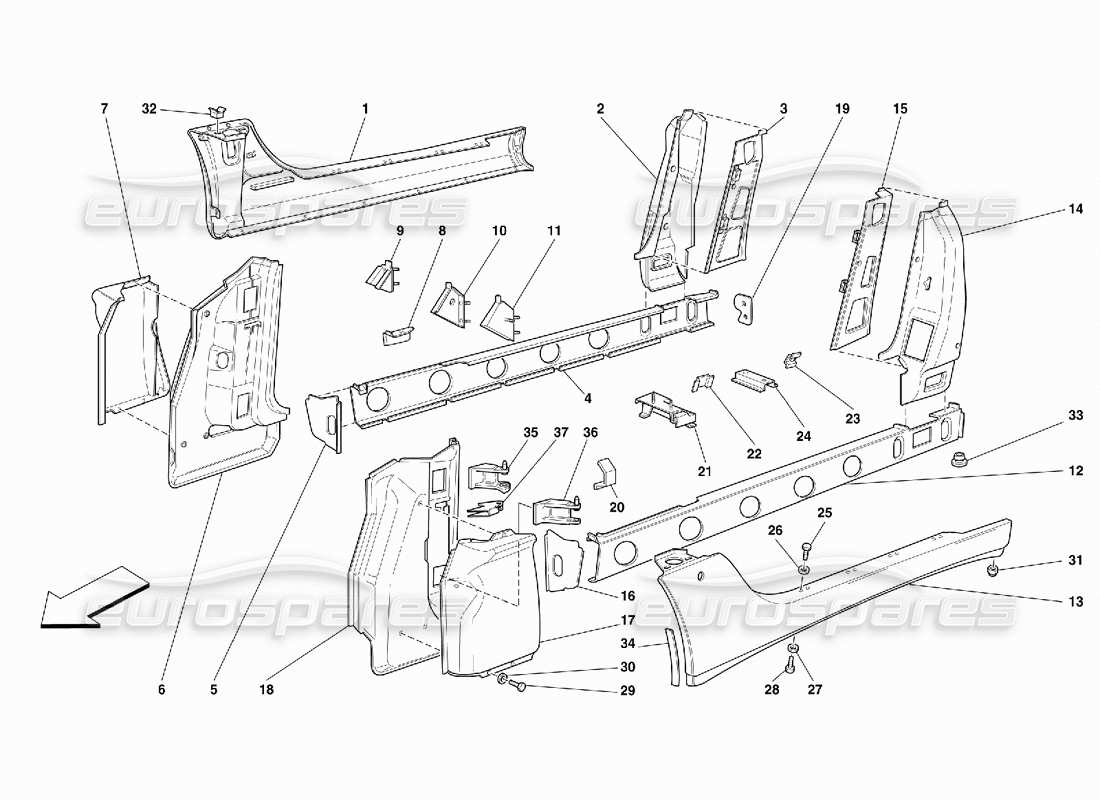 a part diagram from the ferrari 456 gt/gta parts catalogue