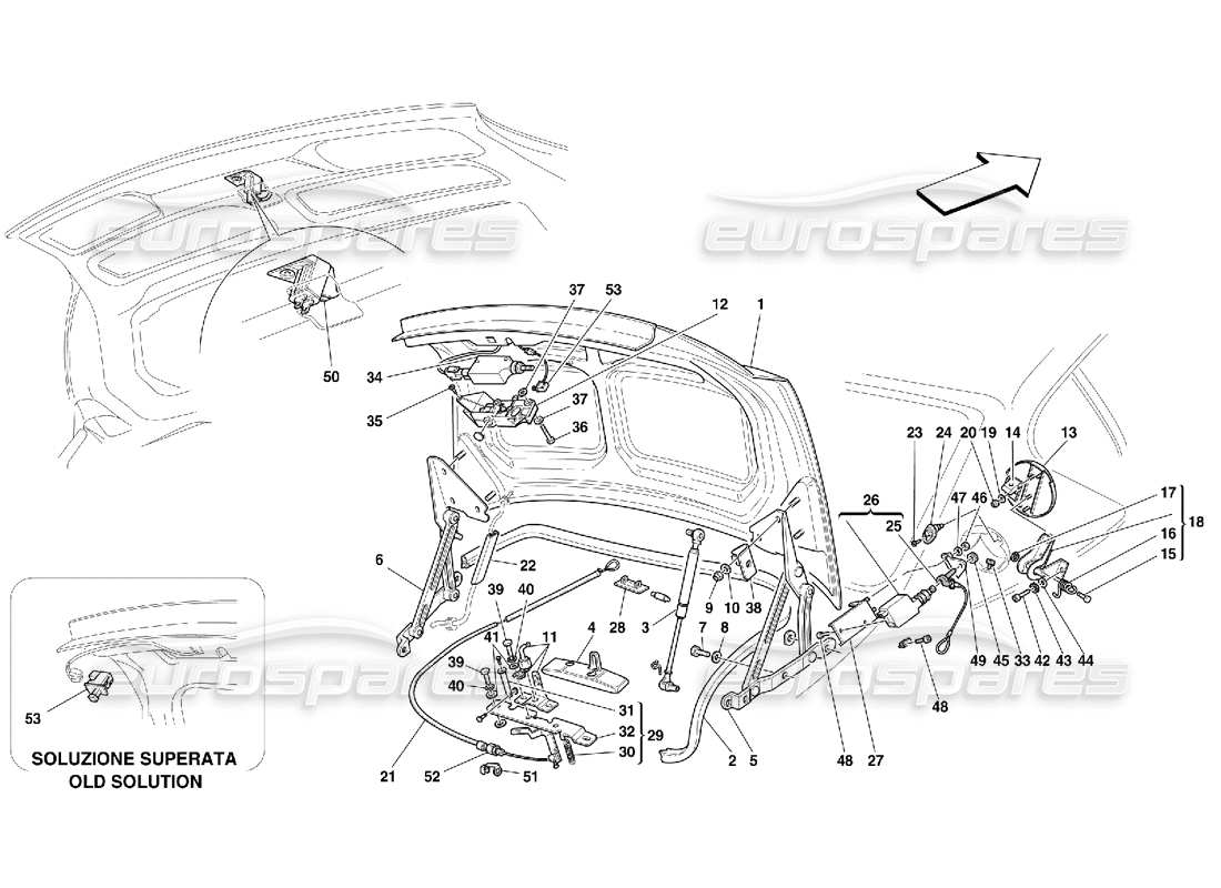 part diagram containing part number 62955500