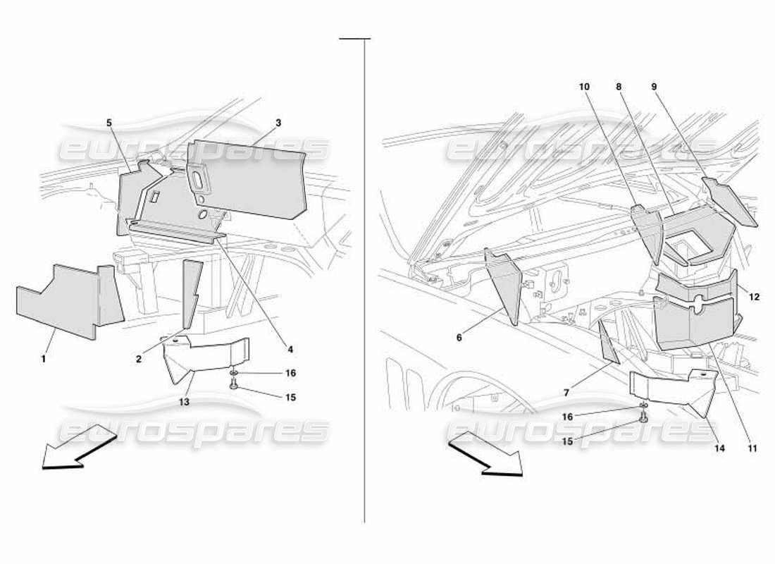 a part diagram from the ferrari 550 parts catalogue