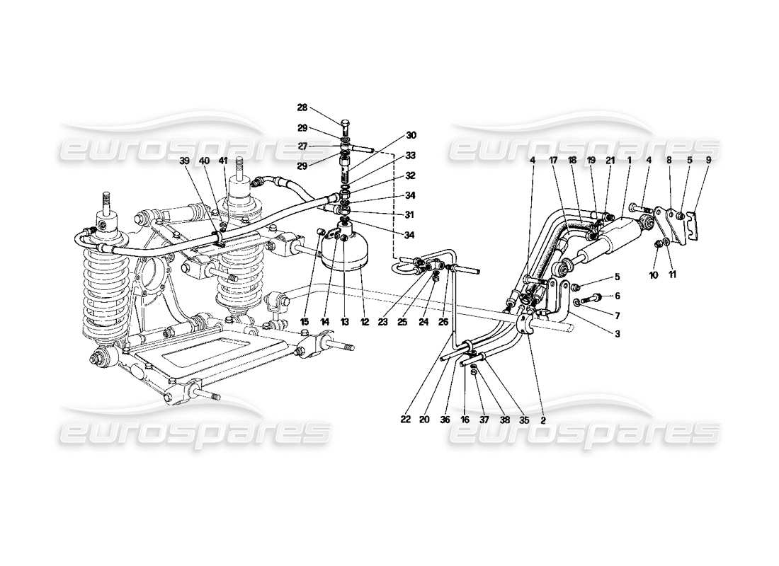 a part diagram from the Ferrari 400i (1983 Mechanical) parts catalogue