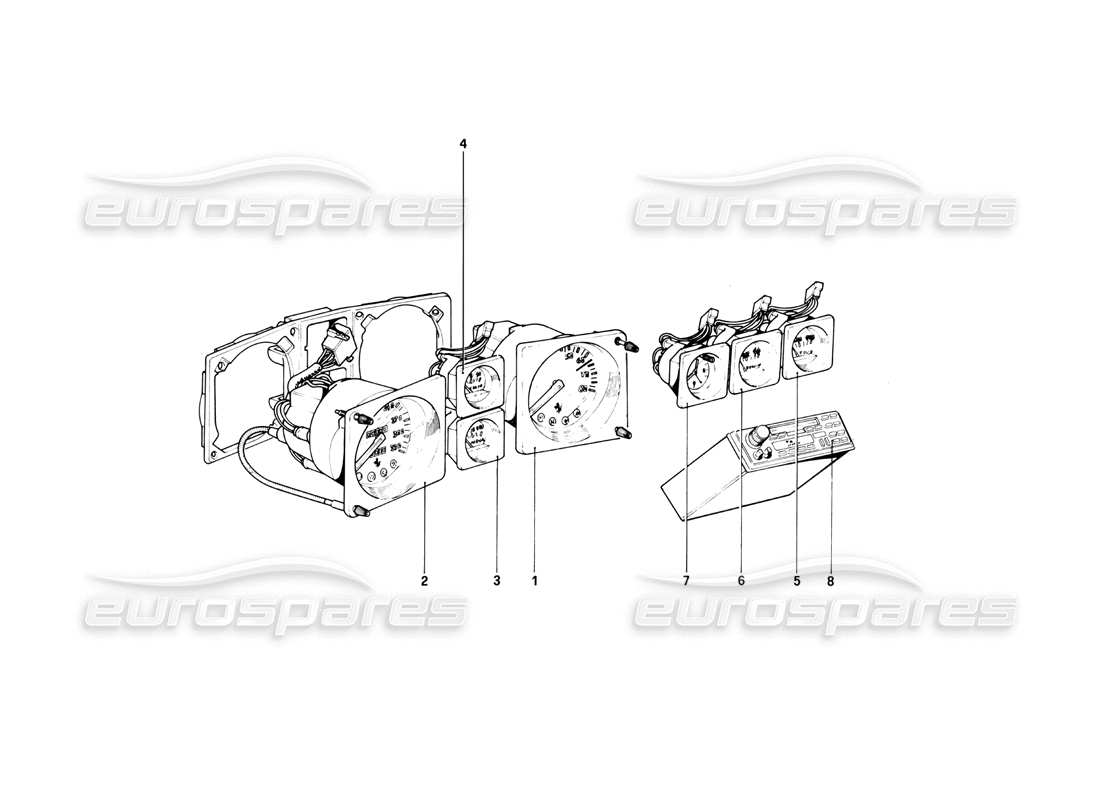 a part diagram from the ferrari 400i (1983 mechanical) parts catalogue