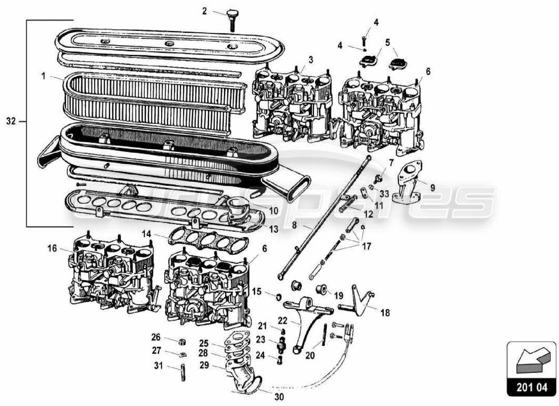 part diagram containing part number 001304206