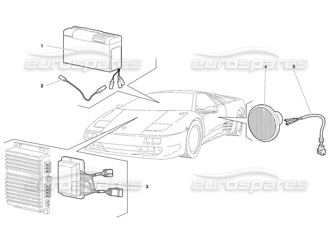 a part diagram from the lamborghini diablo parts catalogue