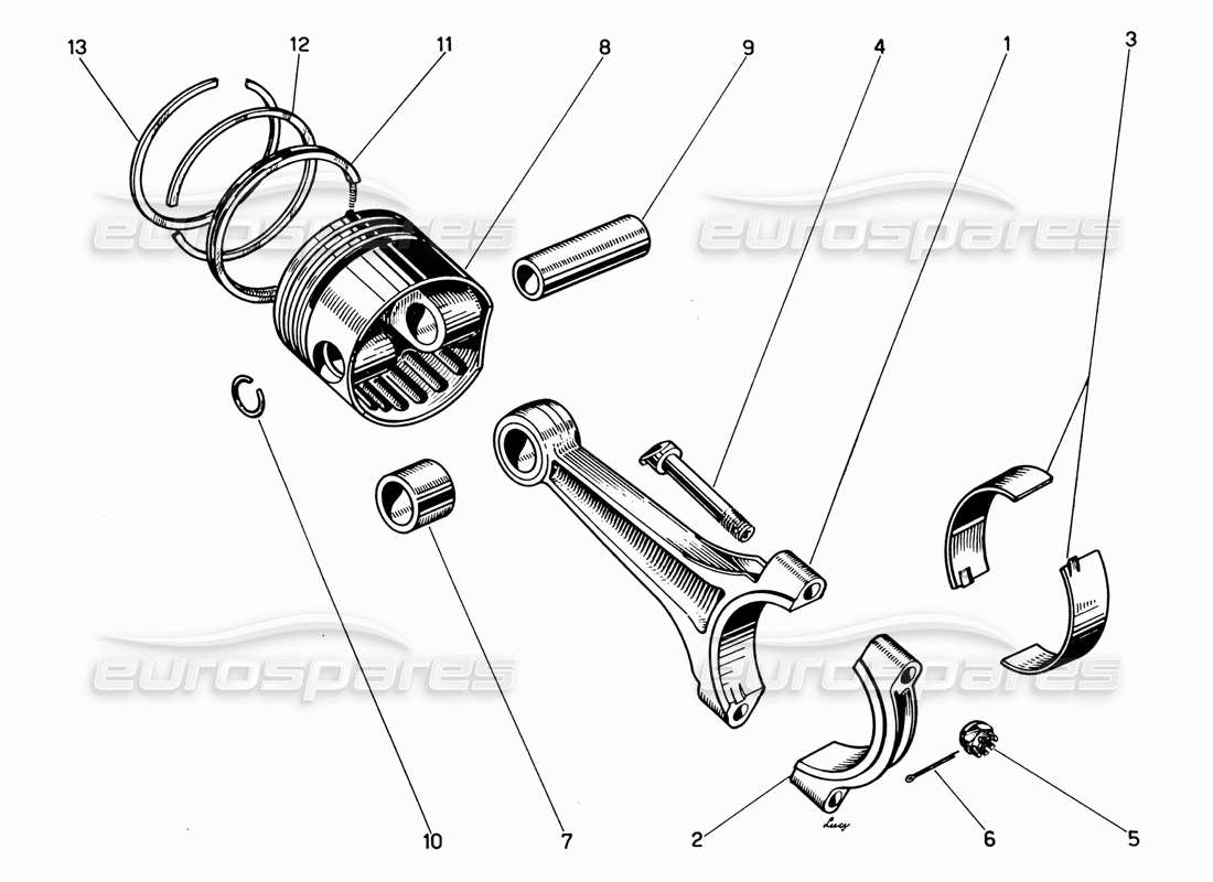 a part diagram from the Ferrari 330 GT 2+2 parts catalogue