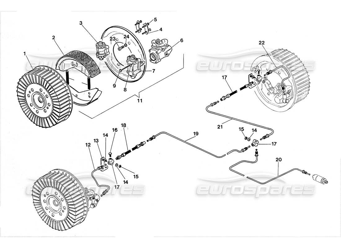 a part diagram from the lamborghini lm002 (1988) parts catalogue