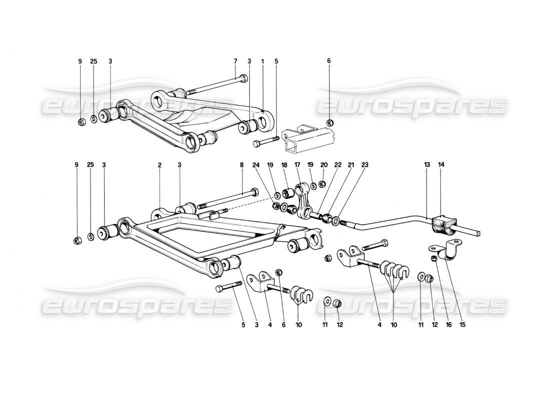 a part diagram from the Ferrari Mondial 3.0 QV (1984) parts catalogue