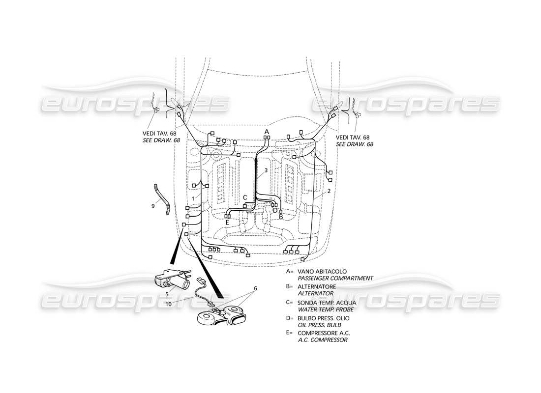 a part diagram from the Maserati QTP V6 Evoluzione parts catalogue