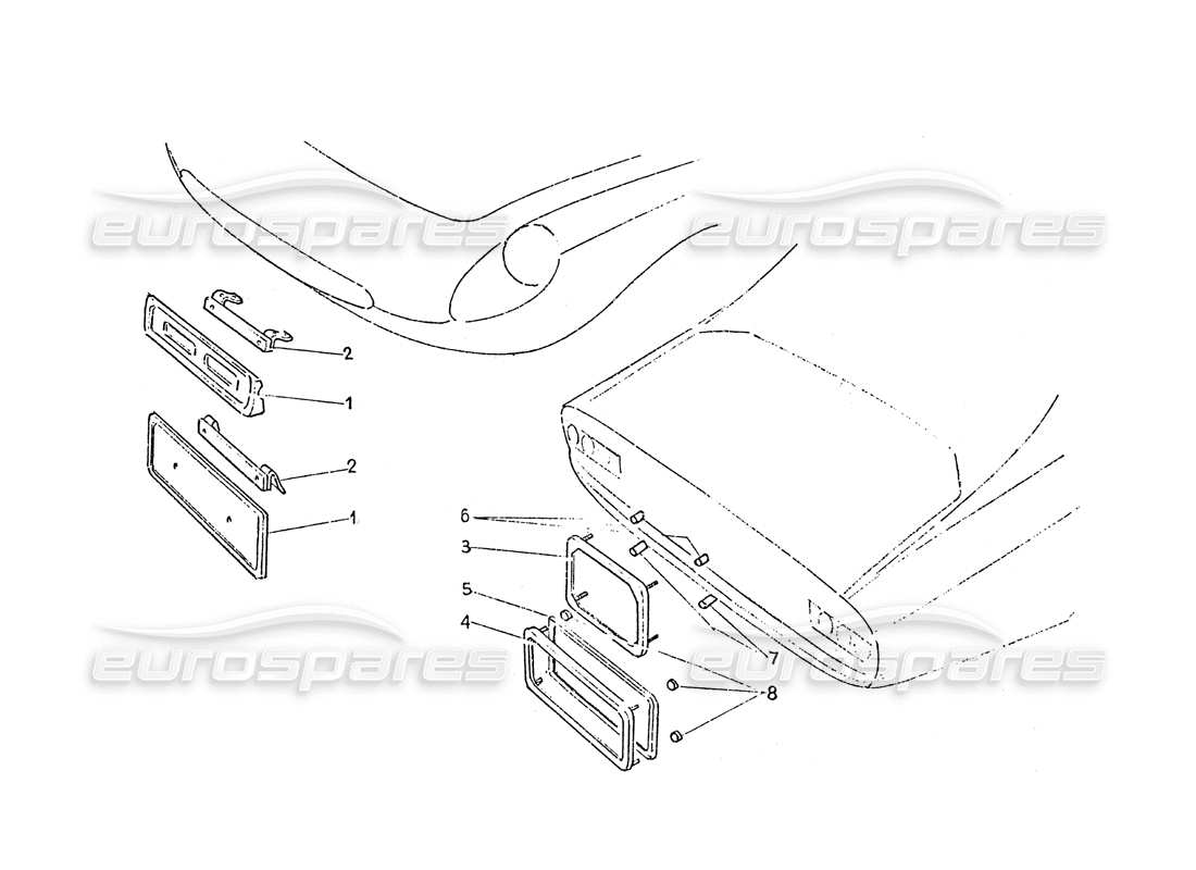 a part diagram from the ferrari 365 gt 2+2 (coachwork) parts catalogue