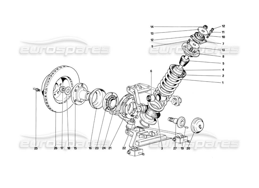 a part diagram from the ferrari mondial parts catalogue