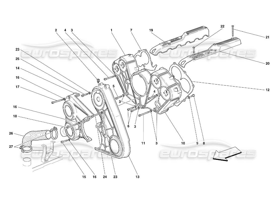 a part diagram from the ferrari 456 parts catalogue