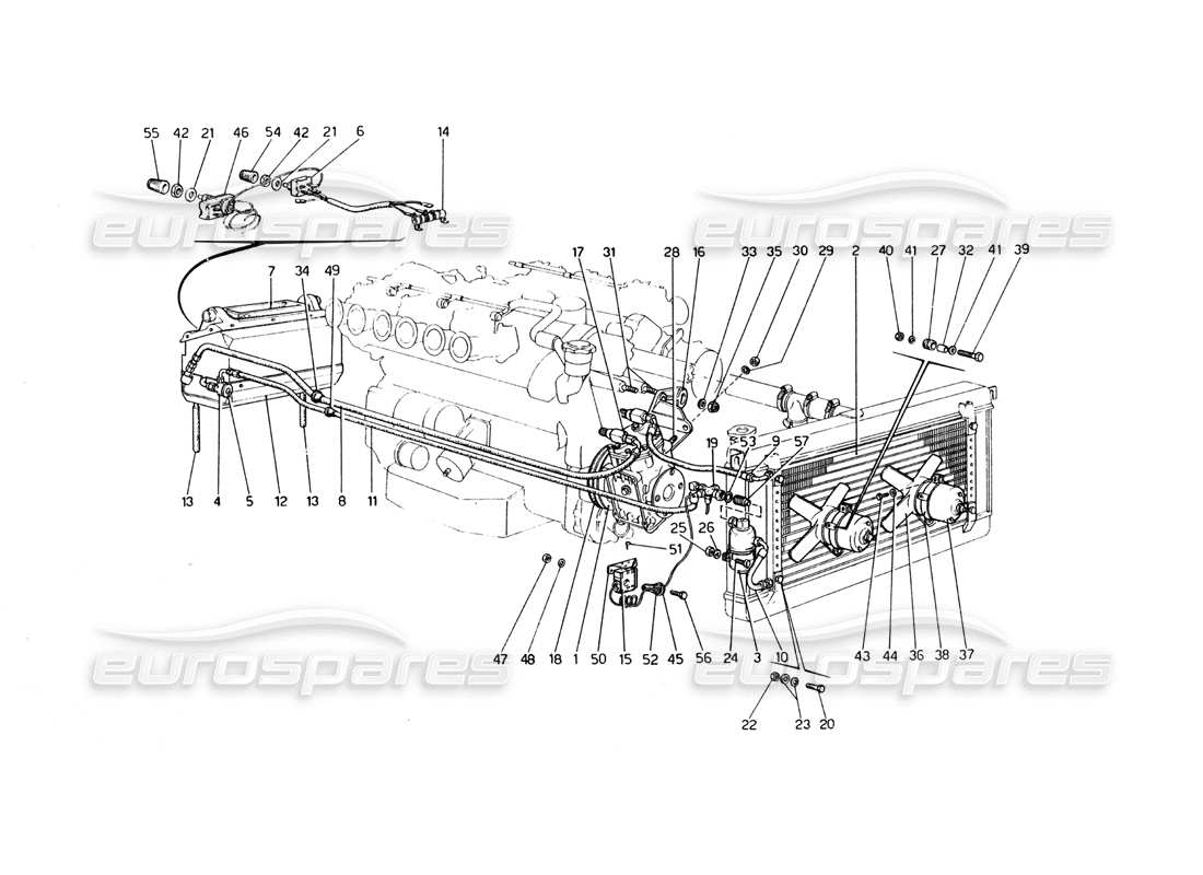 a part diagram from the Ferrari 400 GT (Mechanical) parts catalogue