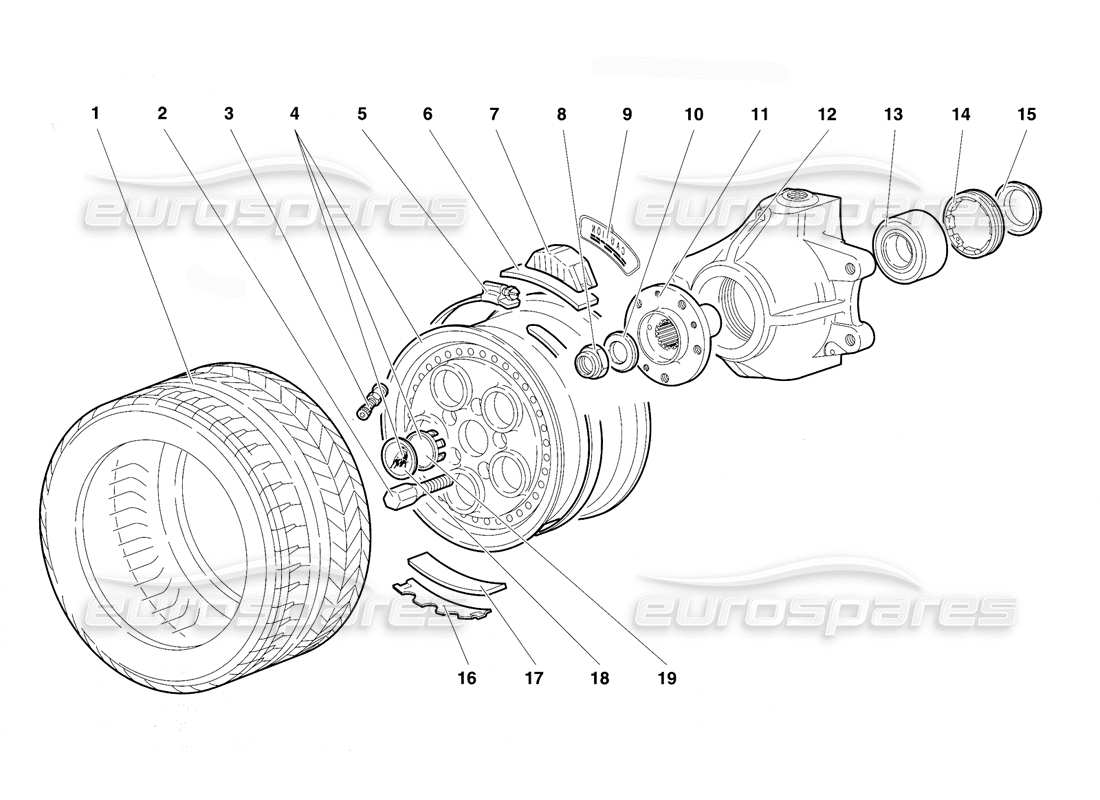 a part diagram from the lamborghini diablo vt (1994) parts catalogue