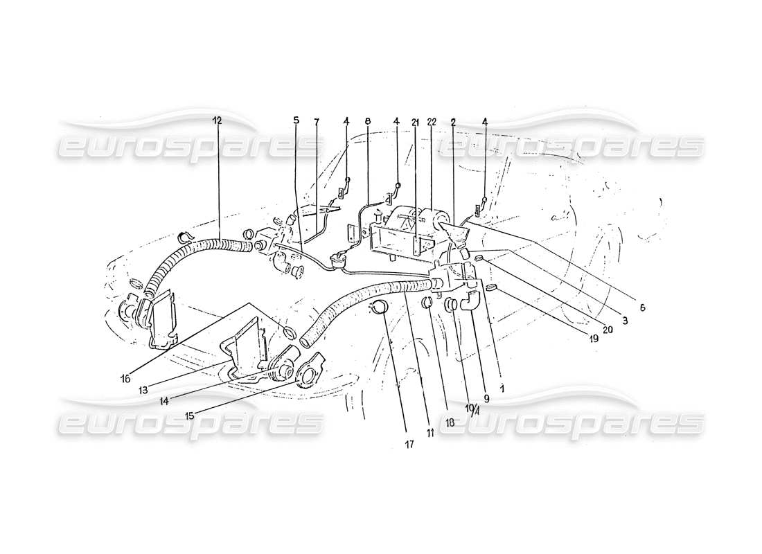 a part diagram from the ferrari 365 gtc (coachwork) parts catalogue