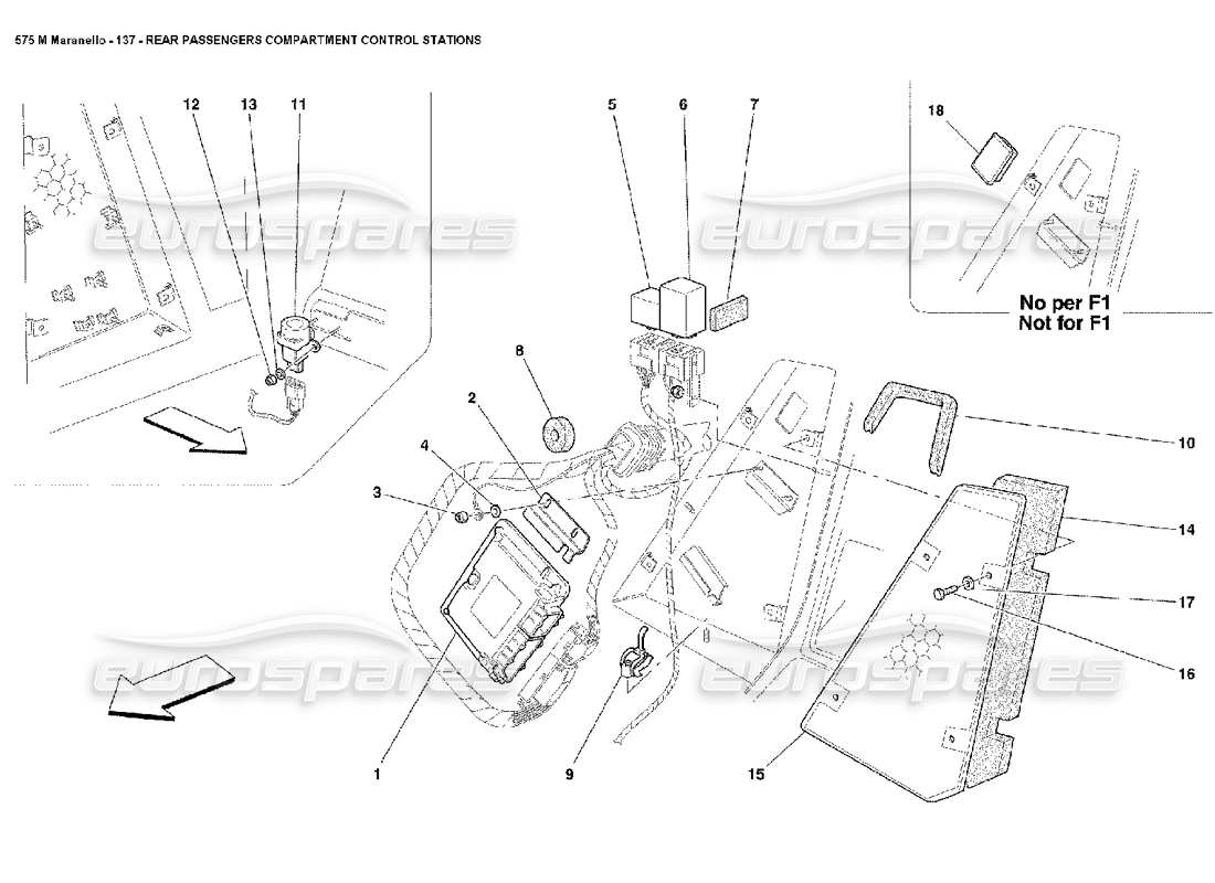 a part diagram from the Ferrari 575M Maranello parts catalogue