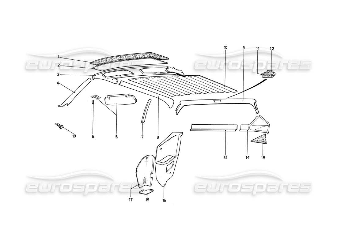 a part diagram from the ferrari 208 parts catalogue