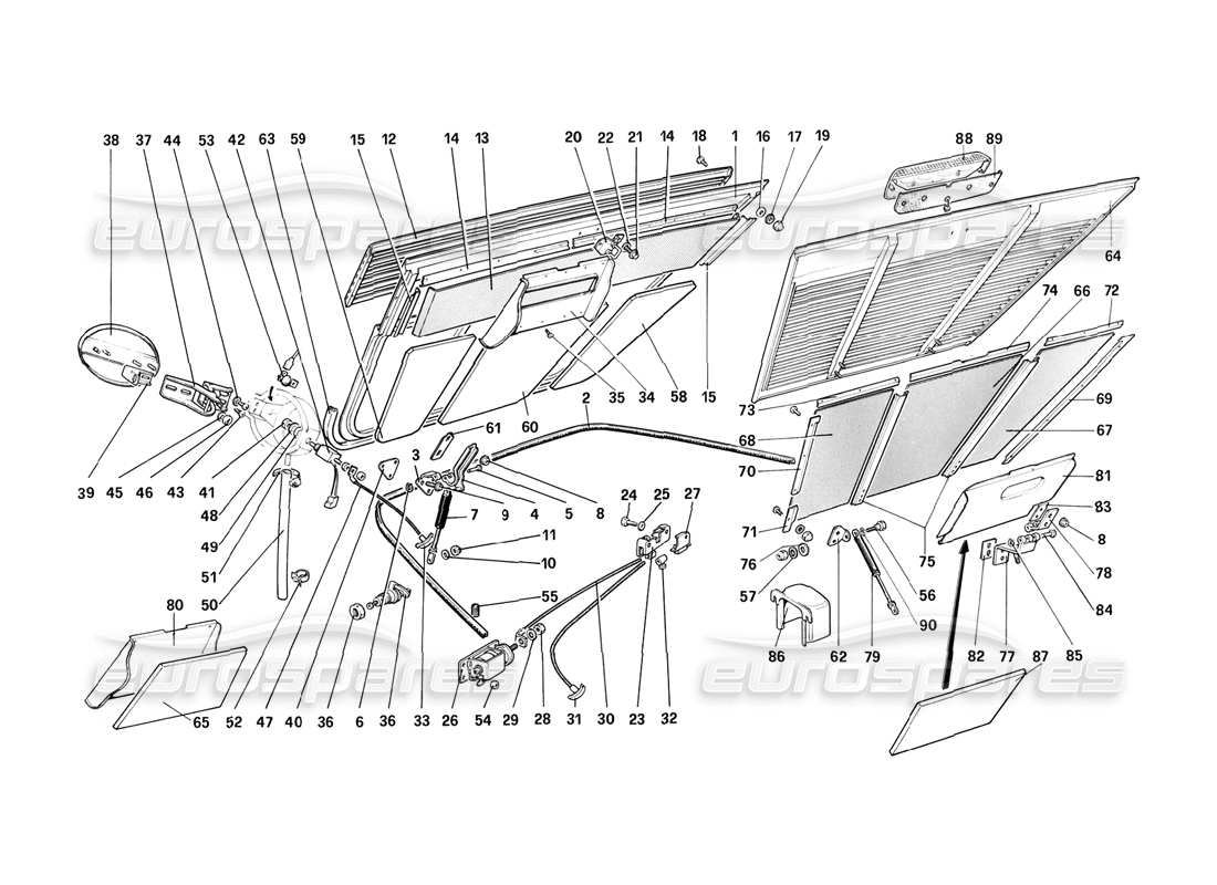 part diagram containing part number 61868700