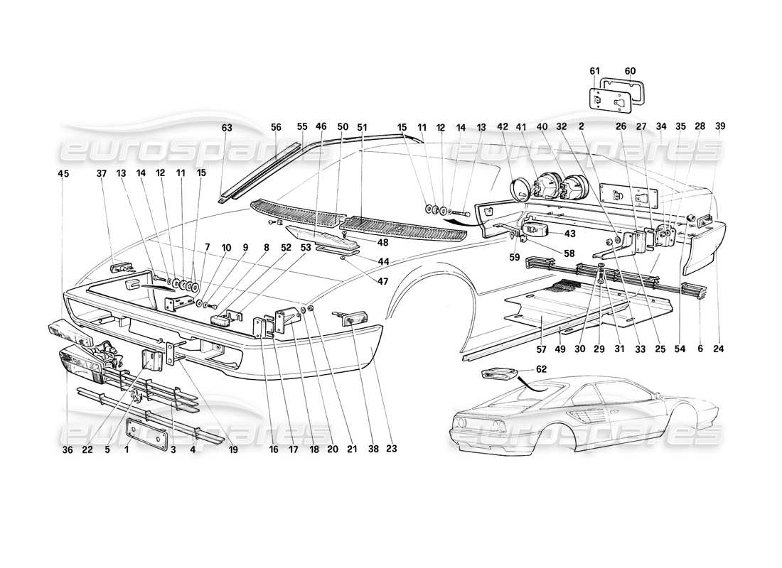 part diagram containing part number 61722400