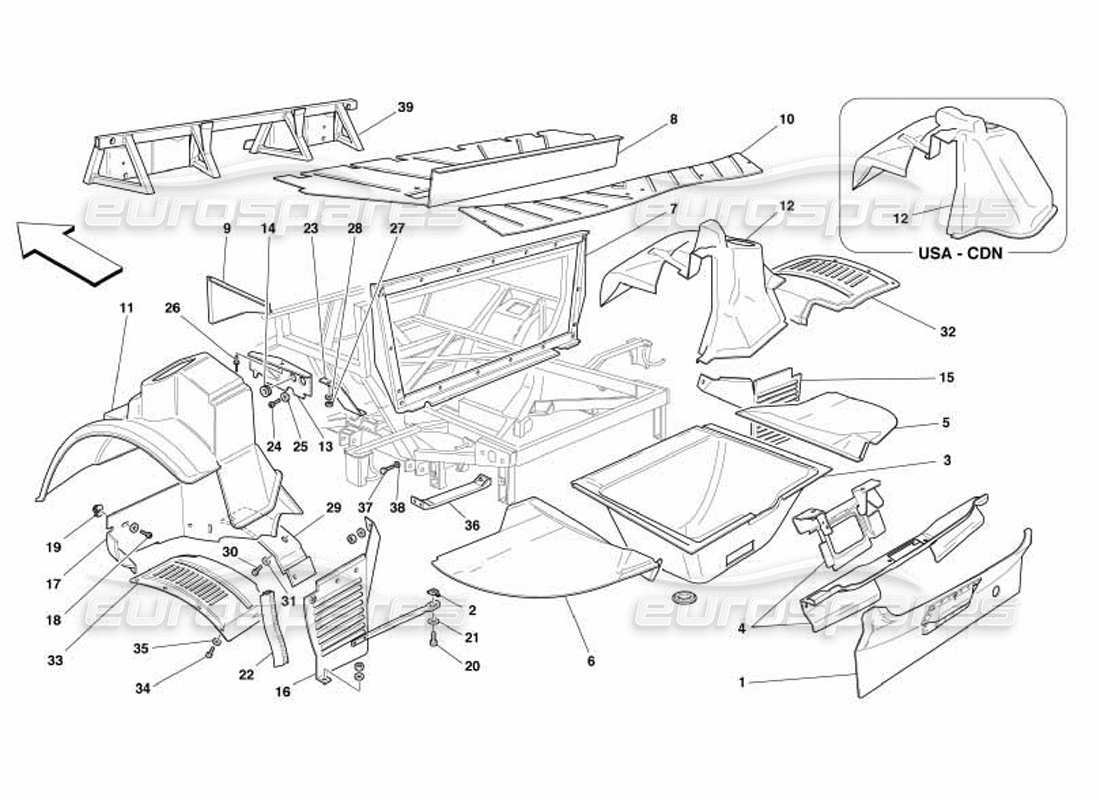 part diagram containing part number 64711700