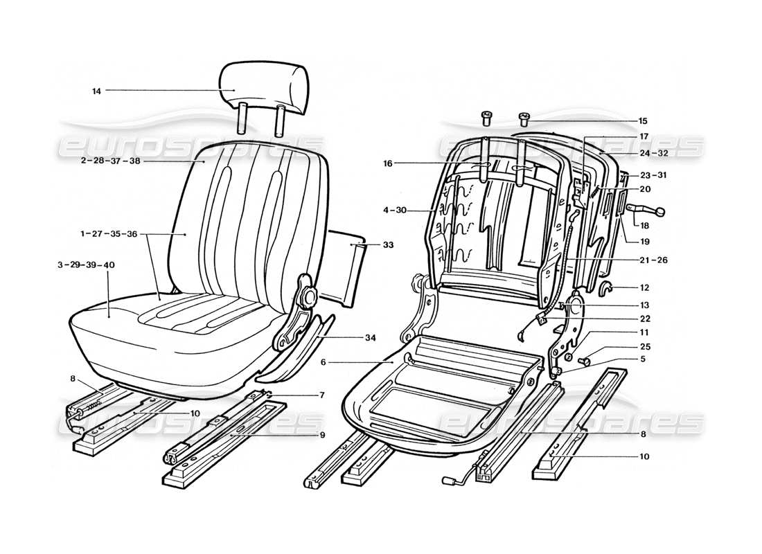 a part diagram from the Ferrari 400 GT / 400i (Coachwork) parts catalogue