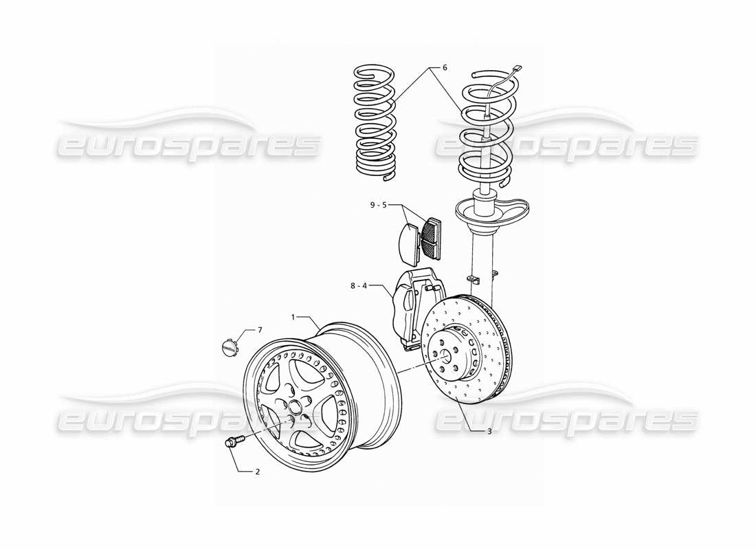 a part diagram from the Maserati Ghibli 2.0 Cup parts catalogue