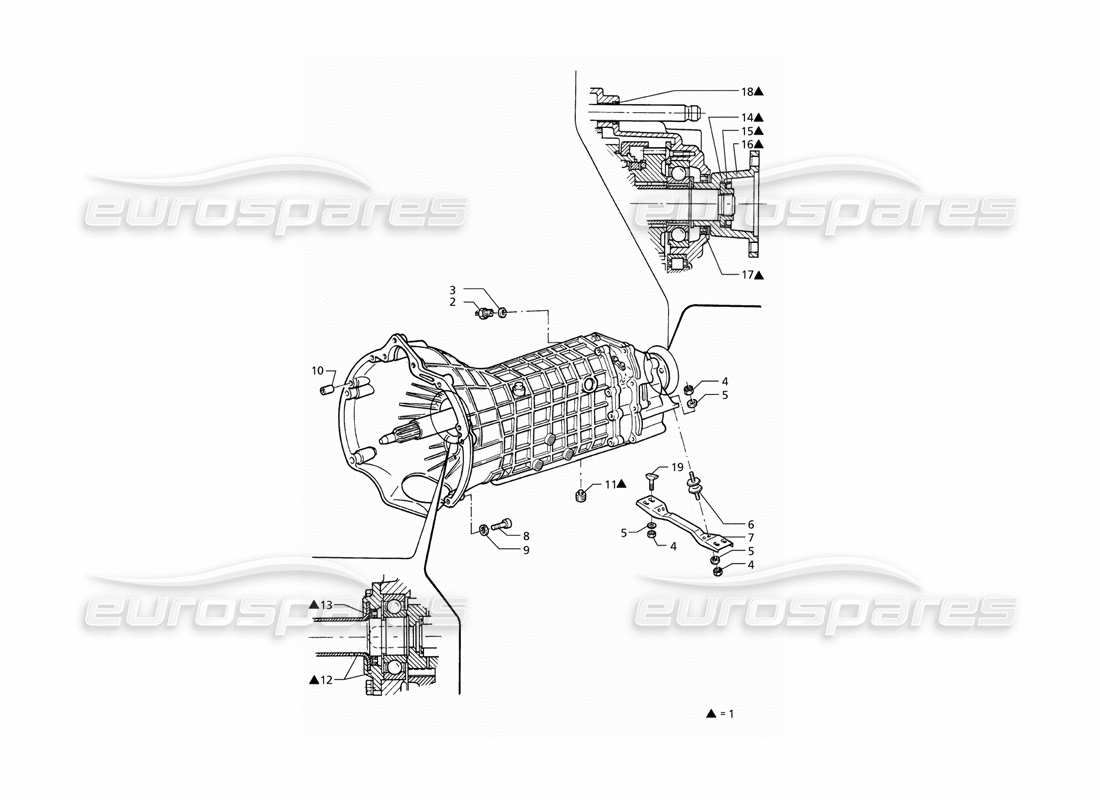 a part diagram from the maserati qtp v6 (1996) parts catalogue